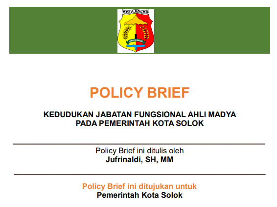 POLICY BRIEF KEDUDUKAN JABATAN FUNGSIONAL AHLI MADYA